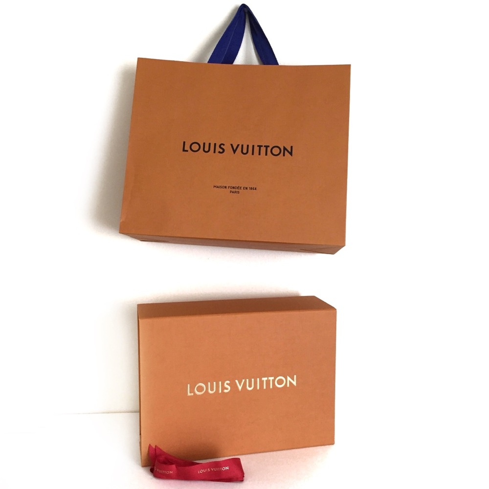 Louis Vuitton Shopping Bag,Magnet Box & Red Ribbon